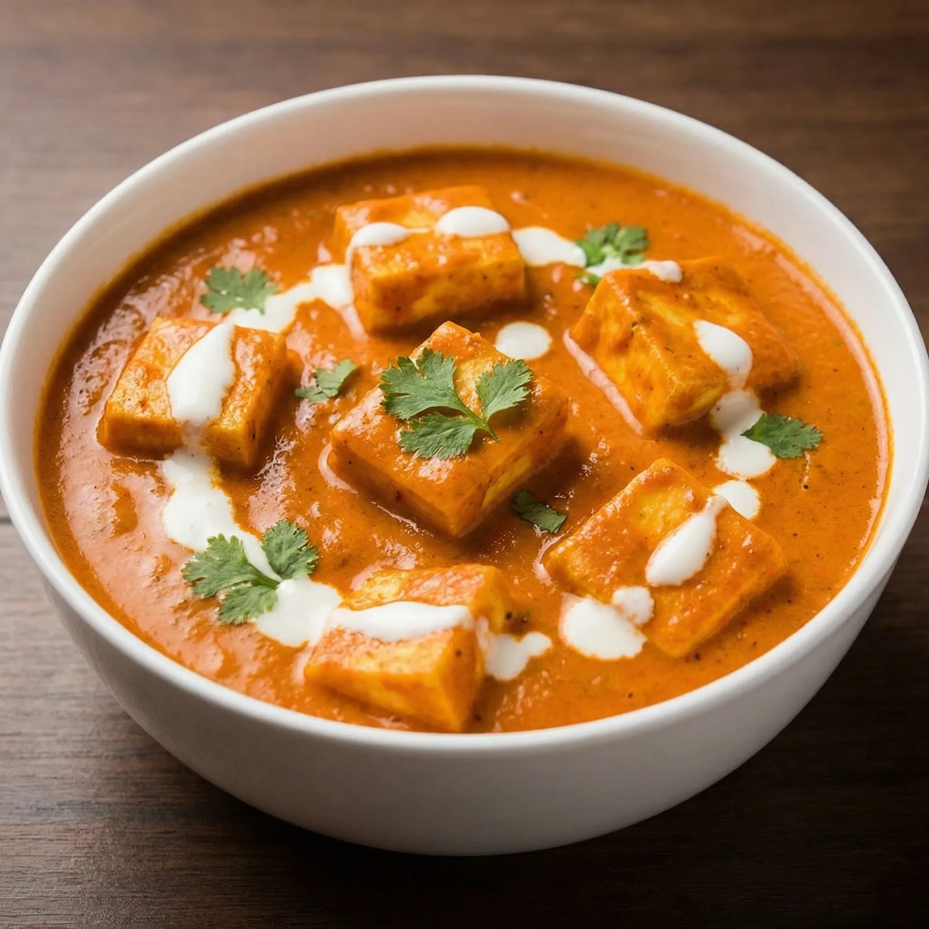 Paneer makhani at Royal Bistro Duncan BC - cottage cheese in buttery tomato gravy